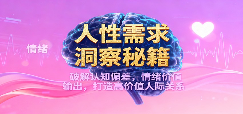 人性需求洞察秘籍，破解认知偏差，情绪价值输出，打造高价值人际关系-小艾网创