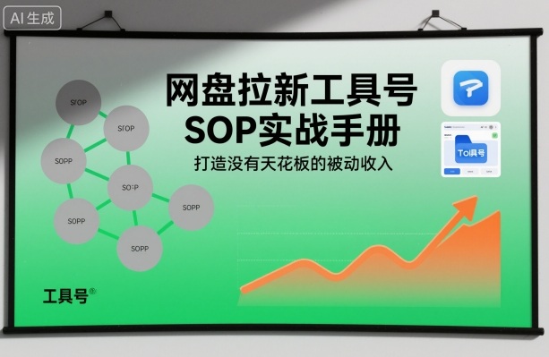 网盘拉新工具号SOP实战手册，打造没有天花板的被动收入-小艾网创