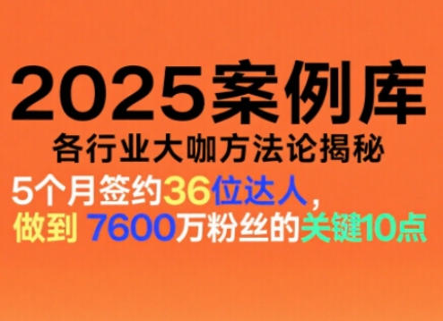 2025案例库，收录各行业大咖的方法论，各行业大咖方法论揭秘-小艾网创
