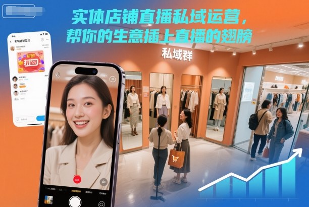 实体店铺直播私域运营，帮你的生意插上直播的翅膀-小艾网创