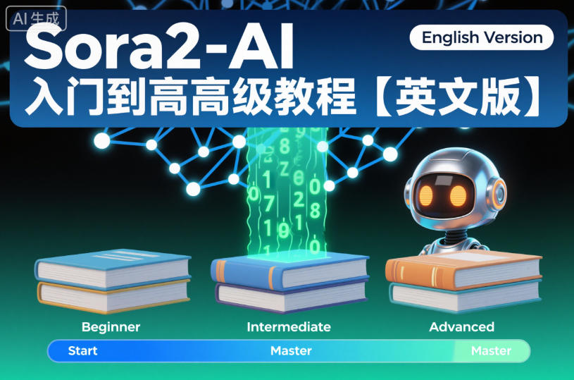 Sora2-AI入门到高级教程【英文版】-小艾网创
