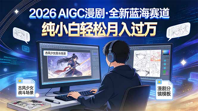 2026年全新蓝海赛道,纯小白轻松月入过万-小艾网创