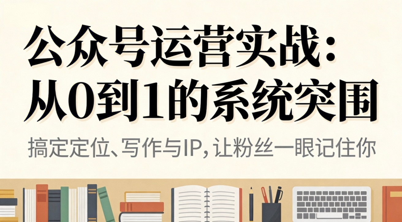 公众号运营实战:从0到1的系统突围-小艾网创