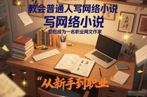 教会普通人写网络小说，助您成为一名职业网文作家-小艾网创