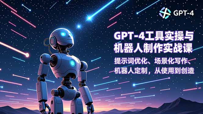 GPT-4工具实操与机器人制作实战课:提示词优化、场景化写作、机器人定制,从使用到创造-小艾网创