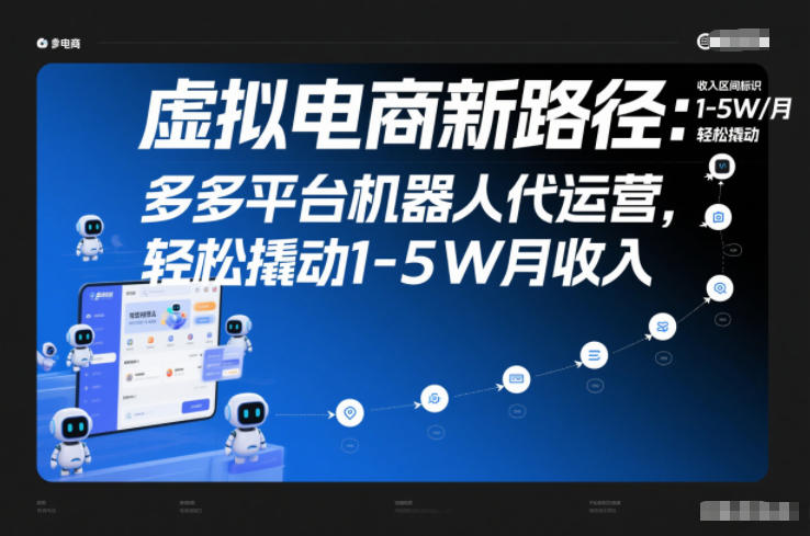 虚拟电商新路径:多多平台机器人代运营,轻松撬动1-5W月收入【揭秘】-小艾网创