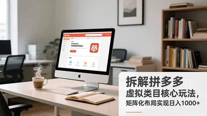 拆解拼多多虚拟类目核心玩法，矩阵化布局实现日入1000+-小艾网创