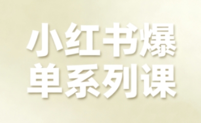 小红书爆单系列课，聚焦小红书电商全链路增长(更新)-小艾网创