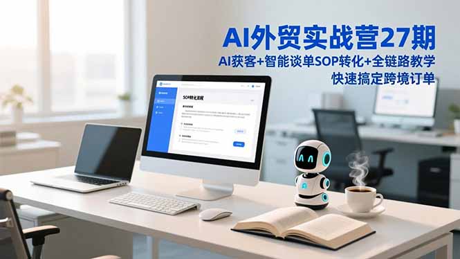 AI外贸实战营27期，AI获客+智能谈单+SOP转化+全链路教学，快速搞定跨境订单-小艾网创