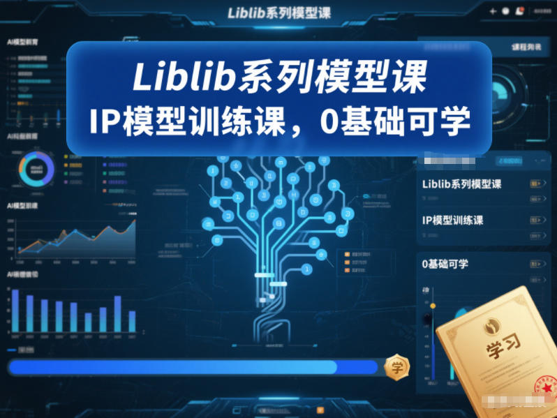 Liblib系列模型课，IP模型训练课，0基础可学-小艾网创