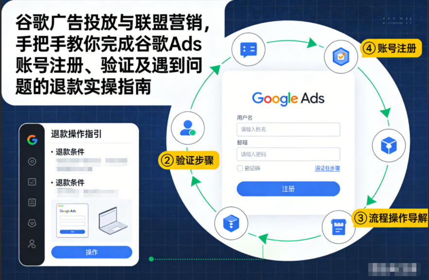 谷歌广告投放与联盟营销，手把手教你完成谷歌Ads账号注册、验证及遇到问题的退款实操指南-小艾网创