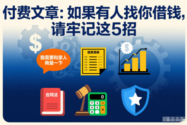 付费文章：如果有人找你借钱，请牢记这5招-小艾网创