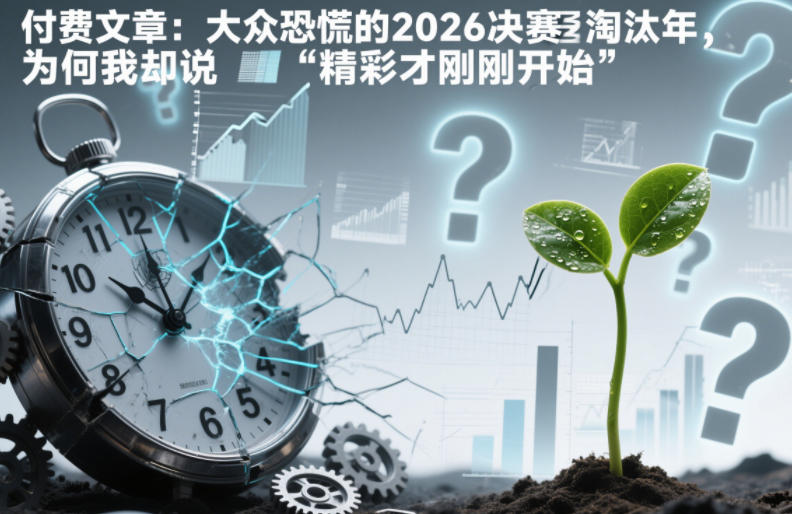 付费文章：大众恐慌的2026决赛淘汰年，为何我却说“精彩才刚刚开始”？-小艾网创