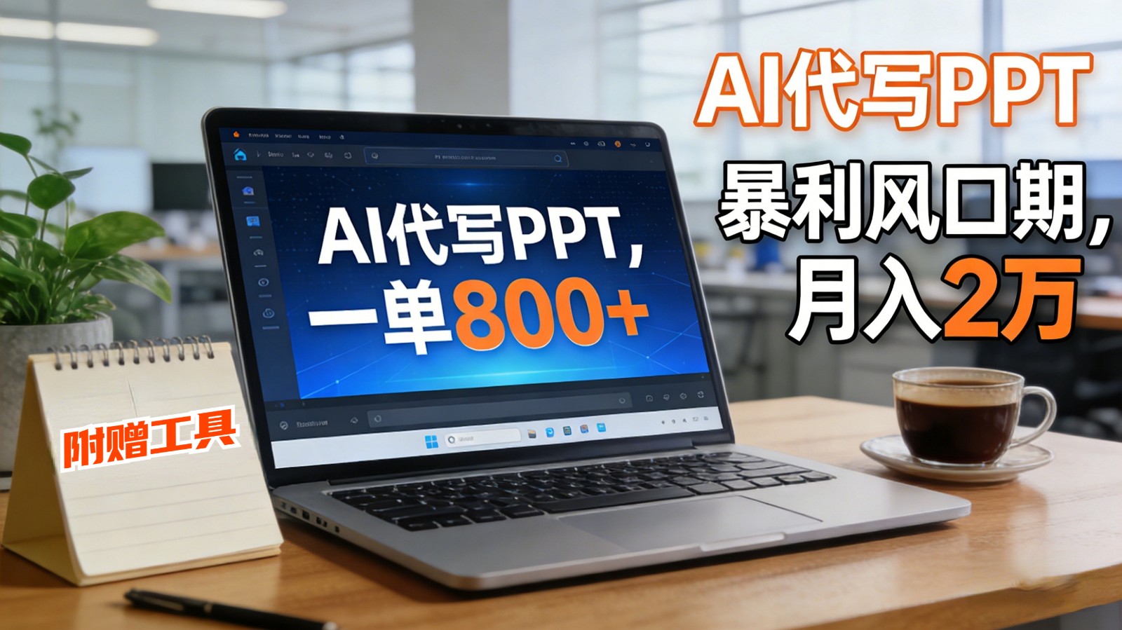 AI 代写做 PPT！一单狂赚 800+，风口期月入 2 万(工具 + 提示词直接送)-小艾网创
