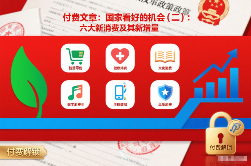 付费文章：国家看好的机会(二)：六大新消费及其新增量-小艾网创