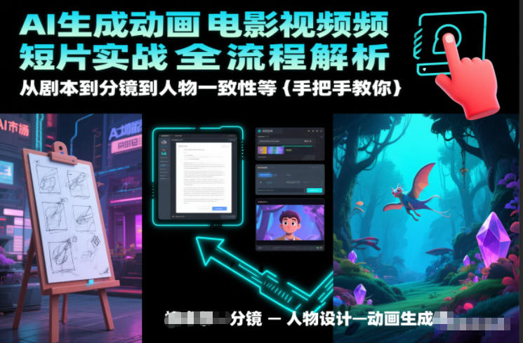 AI生成动画电影视频短片实战全流程解析，从剧本到分镜到人物一致性等手把手教你-小艾网创