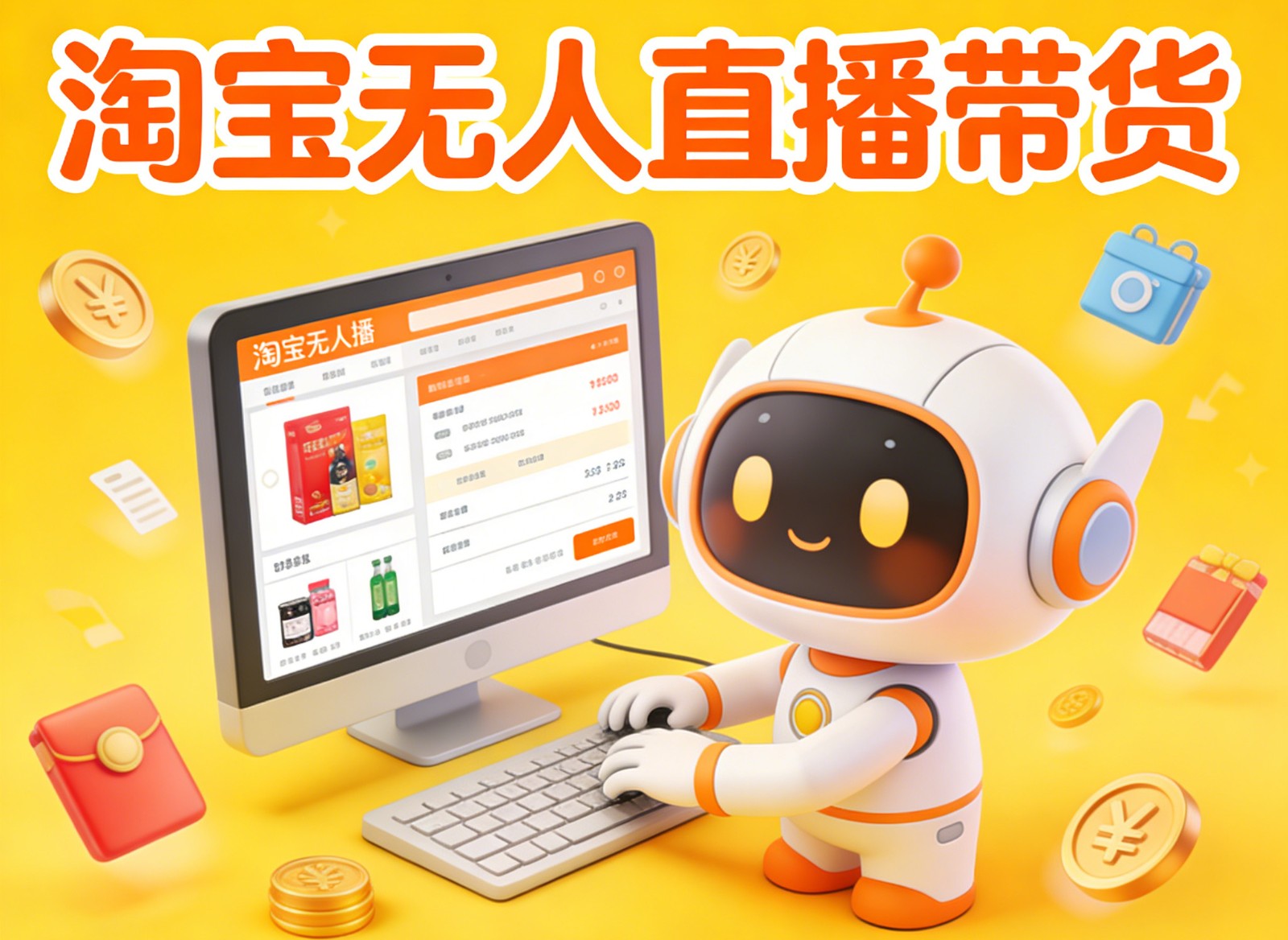淘宝无人直播带货，24小时自动卖货，月佣金1W+，不违规不封号，不用露脸-小艾网创