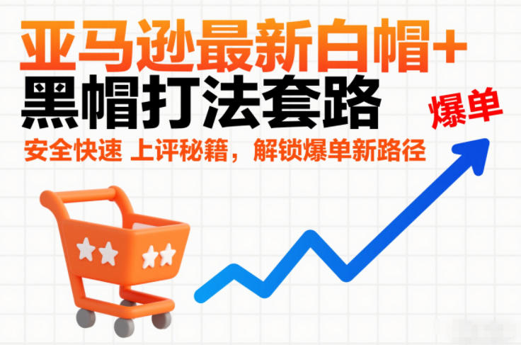 亚马逊最新白帽+黑帽打法套路，安全快速上评秘籍，解锁爆单新路径-小艾网创