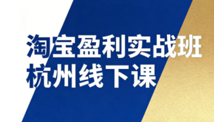 淘宝盈利实战班杭州线下课12月26-28日(音频+字幕)，帮你掌握SOP流程+12门核心技术-小艾网创