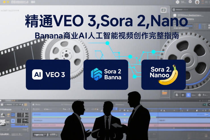 精通VEO 3，Sora 2，Nano Banana商业AI人工智能视频创作完整指南-小艾网创