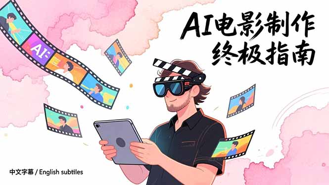 AI电影制作终极指南：从创意到成片，系统掌握智能影视全流程实战课(中英字幕-小艾网创