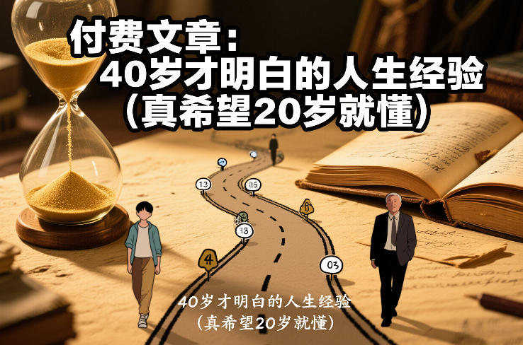 付费文章：40岁才明白的人生经验(真希望20岁就懂)-小艾网创