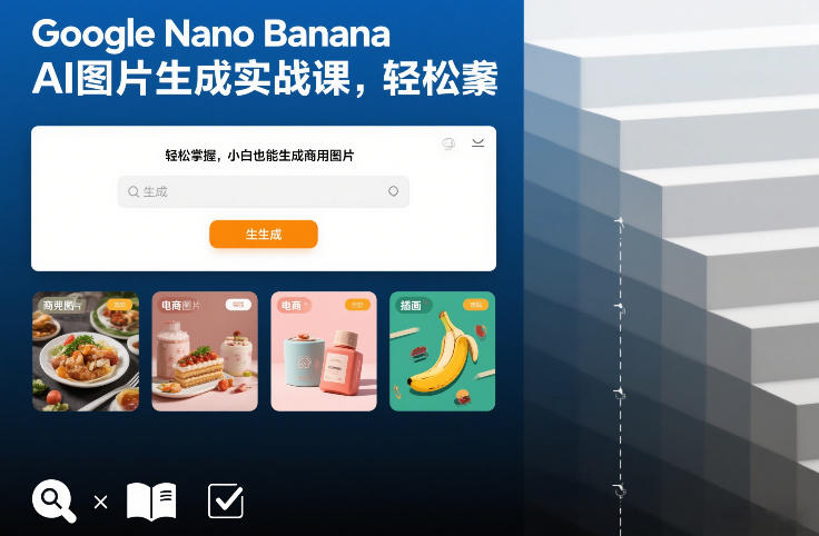 Google Nano Banana AI图片生成实战课，轻松掌握，小白也能生成商用图片-小艾网创