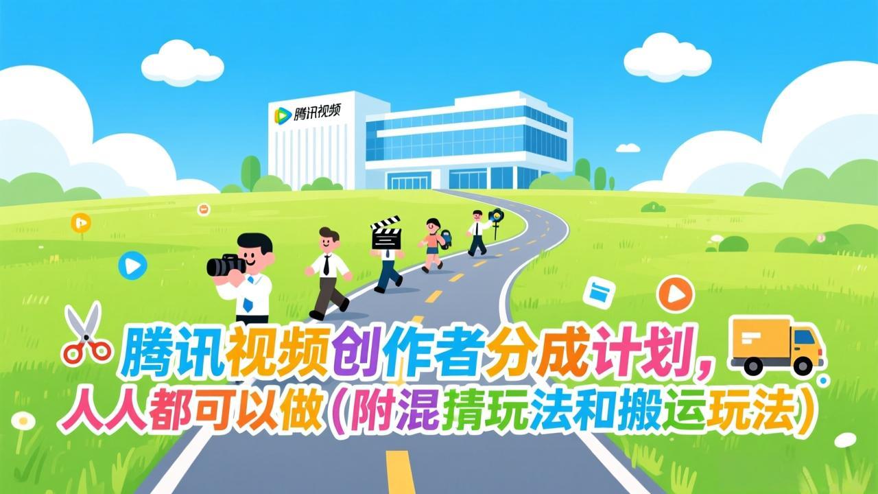 腾讯视频创作者分成计划，人人都可以做(附混剪玩法和搬运玩法-小艾网创