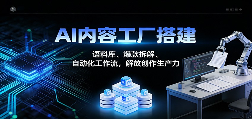 AI内容工厂搭建：语料库、爆款拆解、自动化工作流，解放创作生产力-小艾网创