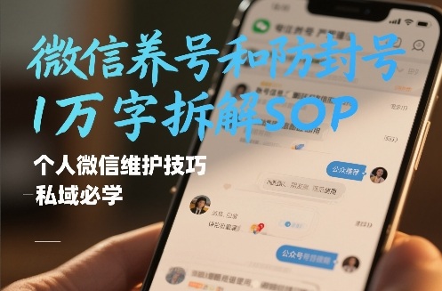 微信养号和防封号1万字拆解SOP，个人微信维护技巧，私域必学【文档】-小艾网创