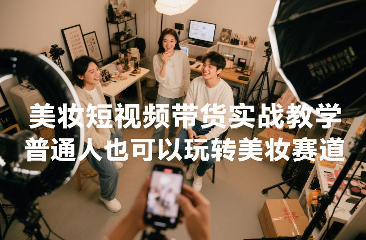 美妆短视频带货实战教学，普通人也可以玩转美妆赛道-小艾网创