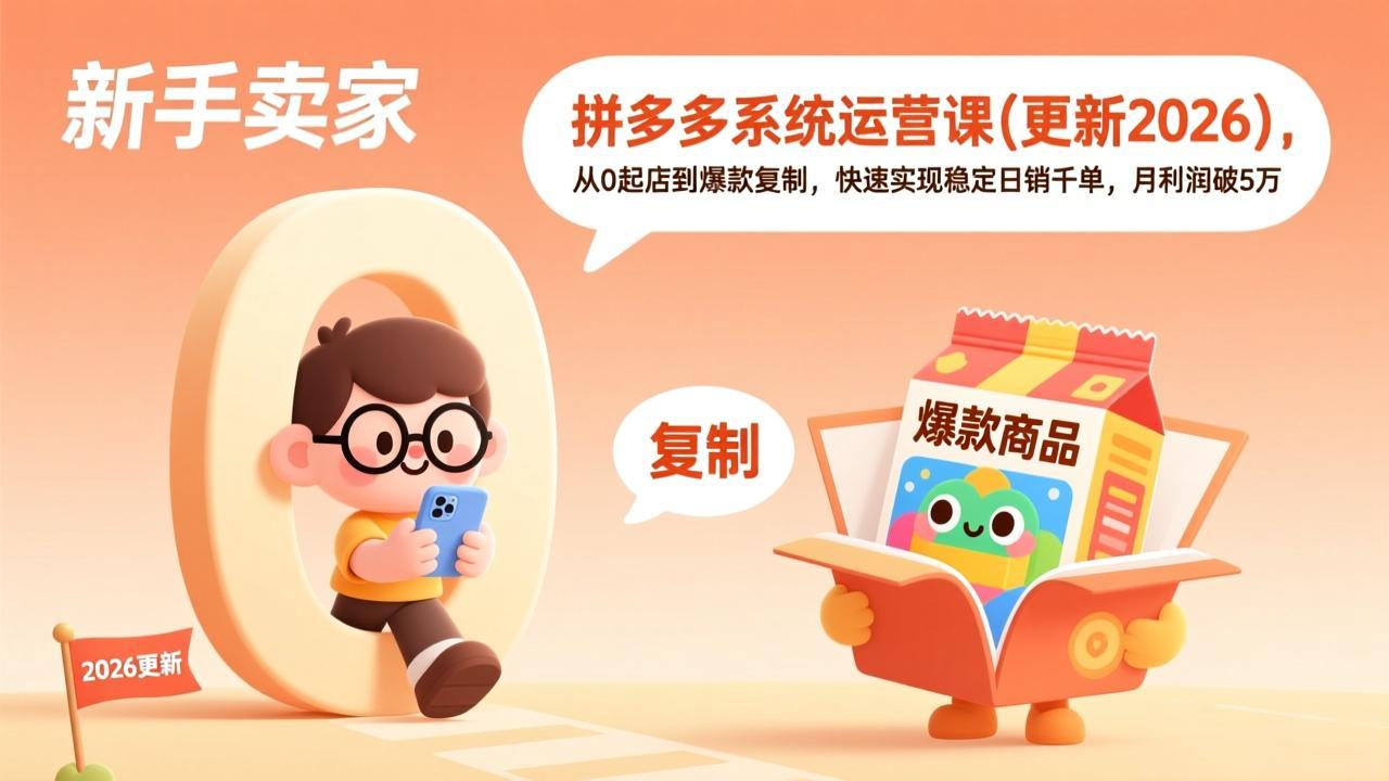 拼多多系统运营课(更新2026-小艾网创