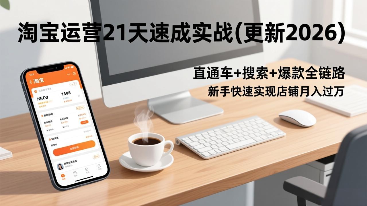 淘宝运营21天速成实战(更新2026-小艾网创