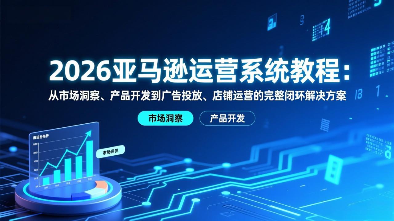 2026亚马逊运营系统教程：从市场洞察、产品开发到广告投放、店铺运营的完整闭环解决方案-小艾网创