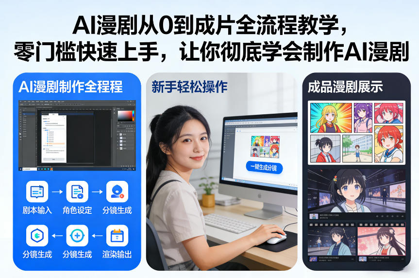 AI漫剧从0到成片全流程教学，零门槛快速上手，让你彻底学会制作AI漫剧【保姆级教程】-小艾网创