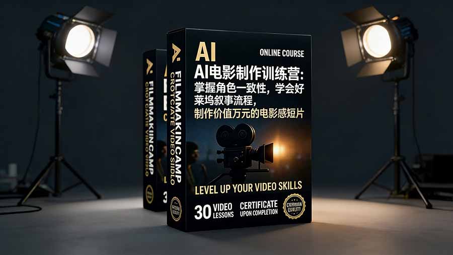 AI电影制作训练营:掌握角色一致性,学会好莱坞叙事流程,制作价值万元的电影感短片-小艾网创