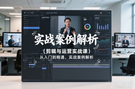 剪辑与运营实战课，从入门到精通，实战案例解析(更新2026)-小艾网创