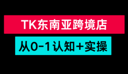 TikTok东南亚跨境从0-1认知实操课-小艾网创