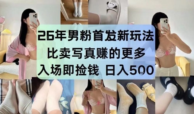 26年男粉首发最新3.0玩法，独此一家，比卖写真賺的更多，入场即捡钱，日入5张【揭秘】-小艾网创