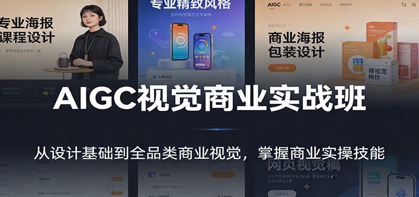AIGC视觉商业实战班:从设计基础到全品类商业视觉,掌握商业实操技能-小艾网创