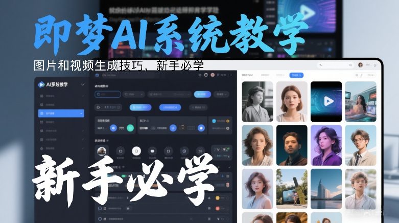 即梦AI系统教学，图片和视频生成技巧，新手必学-小艾网创