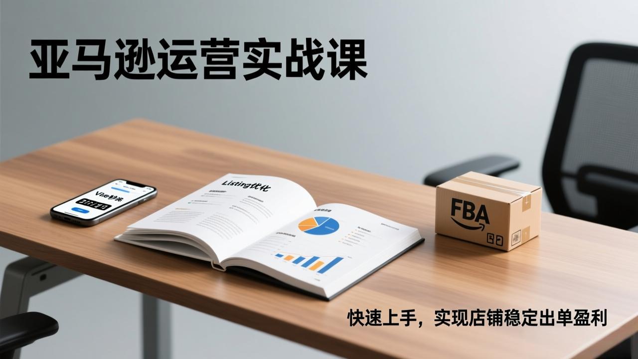 亚马逊运营实战课,Listing优化、Vine秒杀、FBA发货,快速上手,实现店铺稳定出单盈利-小艾网创