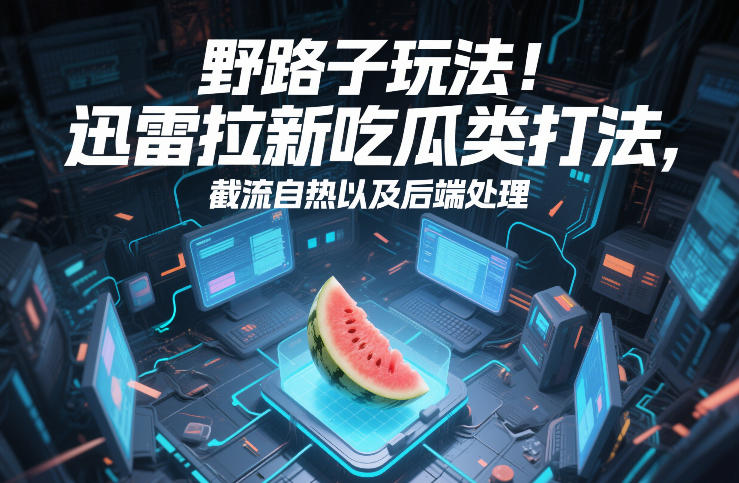 野路子玩法!迅雷拉新吃瓜类打法,截流自热以及后端处理-小艾网创