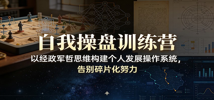 自我操盘训练营:以经政军哲思维构建个人发展操作系统,告别碎片化努力-小艾网创