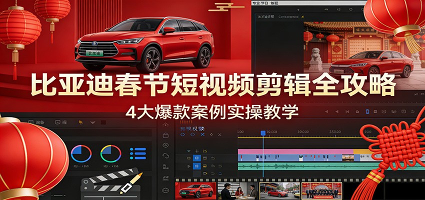 图片[1]-比亚迪春节短视频剪辑全攻略，4大爆款案例实操教学-桀创项目掘金社