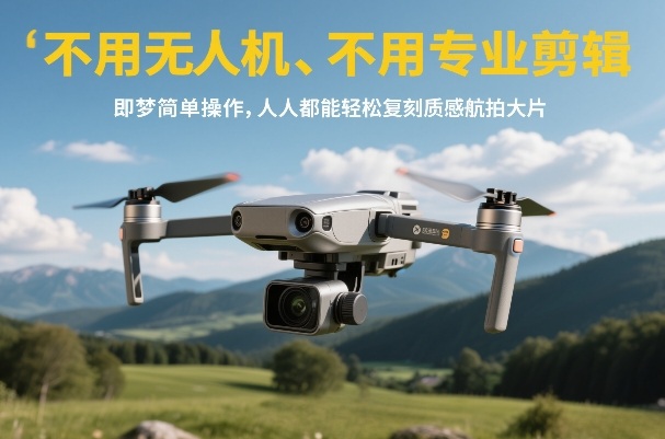 不用无人机、不用专业剪辑，即梦简单操作，人人都能轻松复刻质感航拍大片-小艾网创