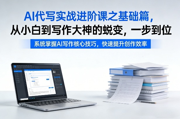 AI代写实战进阶课之基础篇，从小白到写作大神的蜕变，一步到位【揭秘】-小艾网创