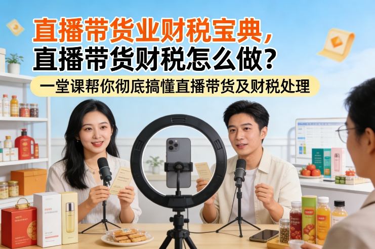 直播带货业财税宝典，直播带货财税怎么做？一堂课帮你彻底搞懂直播带货及财税处理-知识创作
