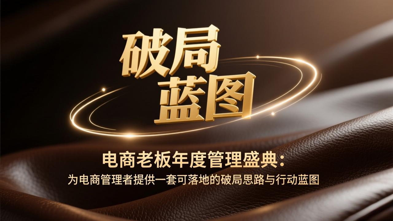 电商老板年度管理盛典：为电商管理者提供一套可落地的破局思路与行动蓝图-小艾网创