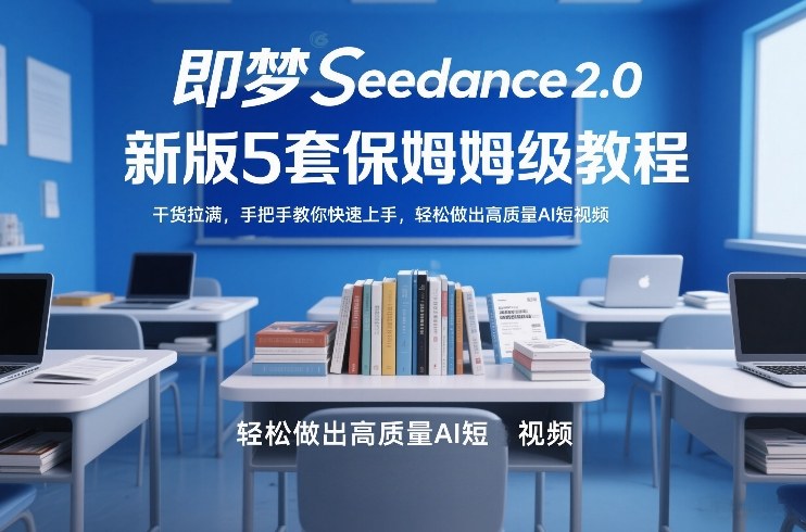 即梦Seedance2.0新版5套保姆级教程,干货拉满,手把手教你快速上手,轻松做出高质量AI短视频-小艾网创